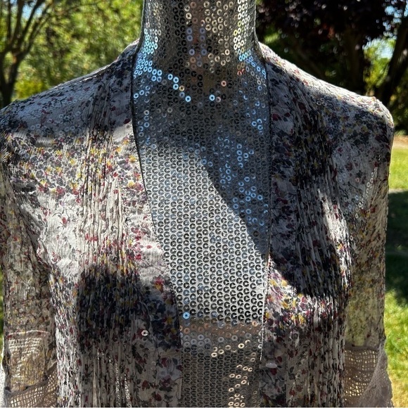 Sundance silk sheer button down blouse - Picture 4 of 9